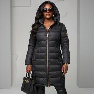 MICHAEL Michael Kors Black Packable Down Fill Puffer Coat - Large